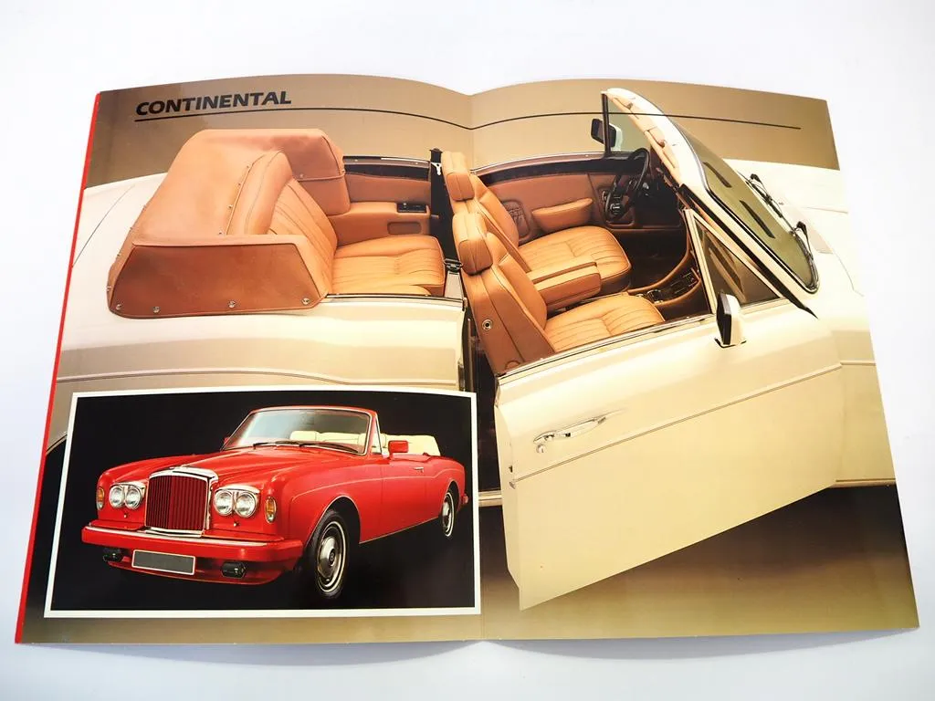 Bentley Eight Mulsanne Turbo R Continental Prospekt Brochure 1970/80s Englisch