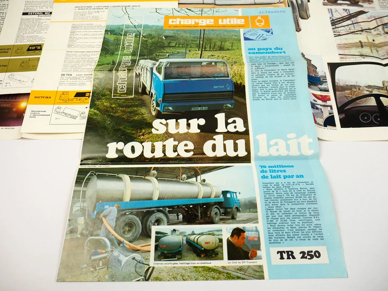 Berliet Unic LKW 5x Prospekt Brochure Frankreich 1960er Jahre