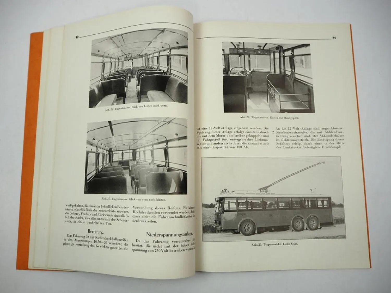 Beschreibung Oberleitungs Omnibus Betrieb Mettmann Gruiten RWE Essen 1930