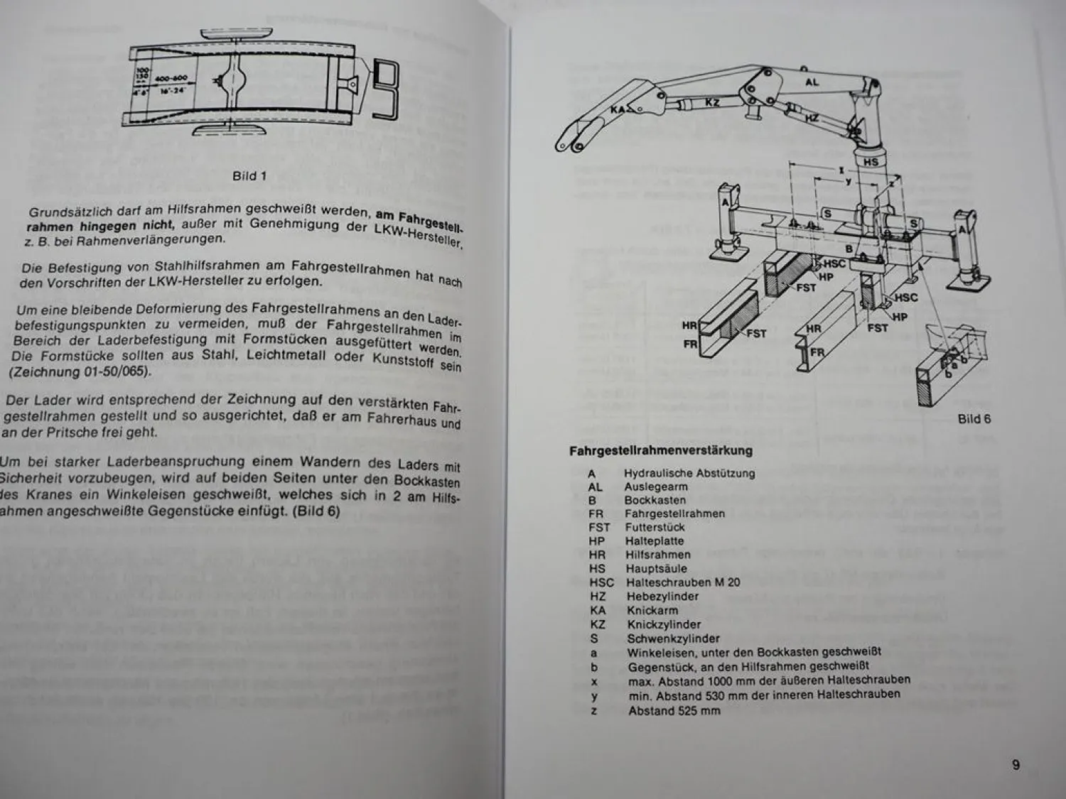 Betriebsanleitung & Ersatzteilliste Atlas 500 Hydraulik-Lader 1972