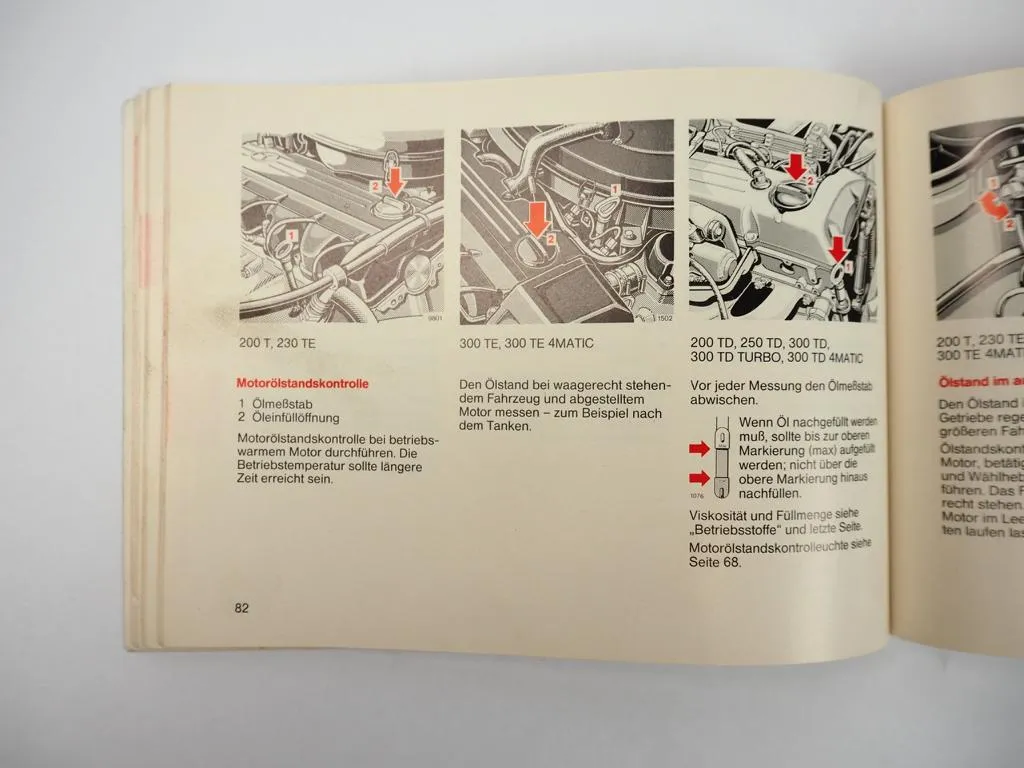 Betriebsanleitung Mercedes Benz 200 230 250 300 T TE TD Turbo 4Matic 124T