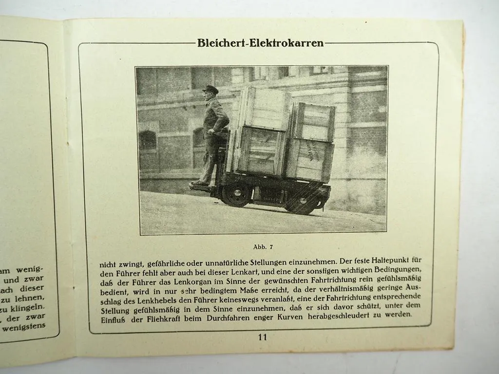 Bleichert Elektrokarren Eidechse Type I und II Betriebsanleitung ca. 1924