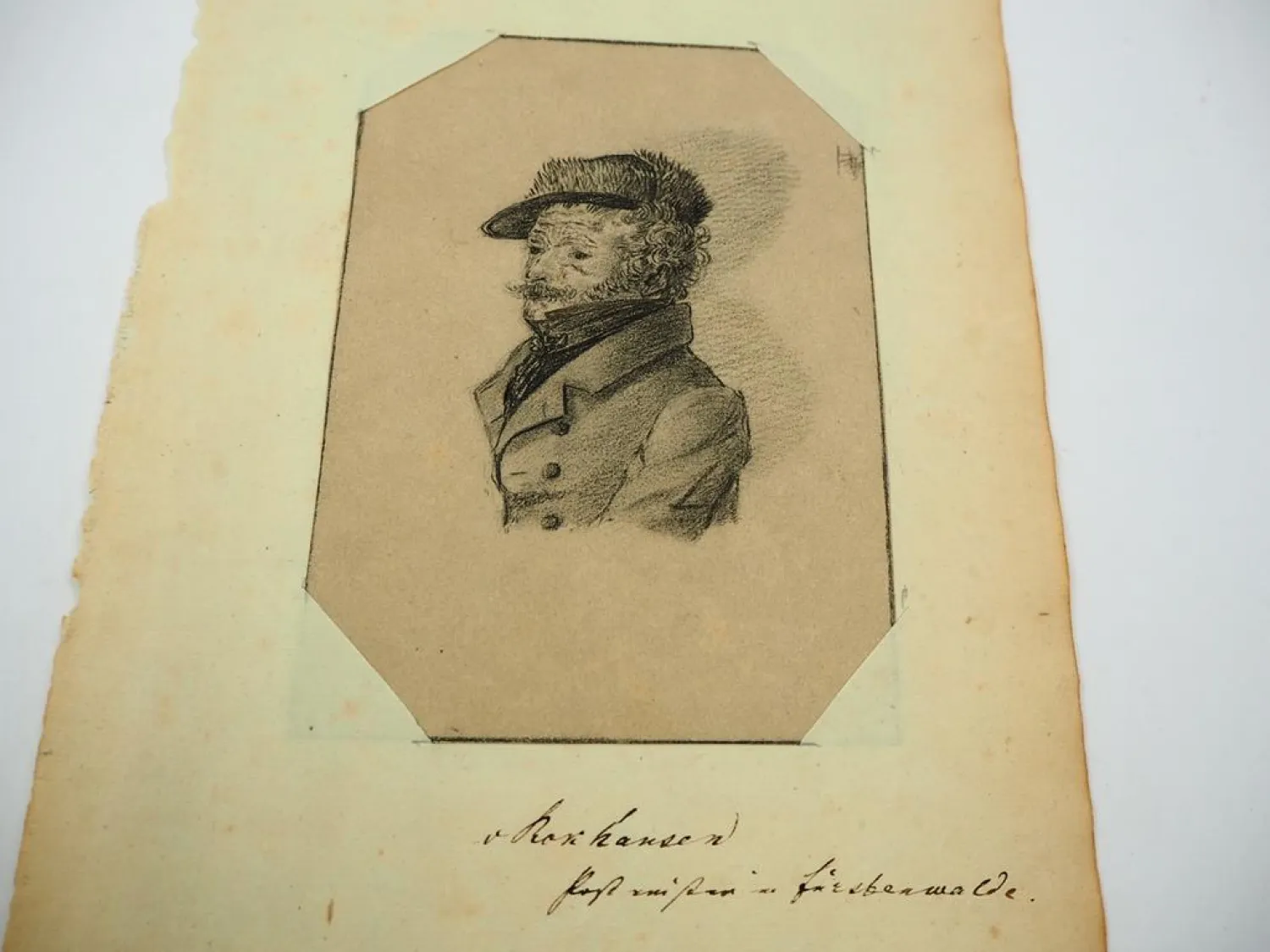 Bleistiftzeichnung Forstmeister von Rockhausen? in Fürstenwalde ca. 1830