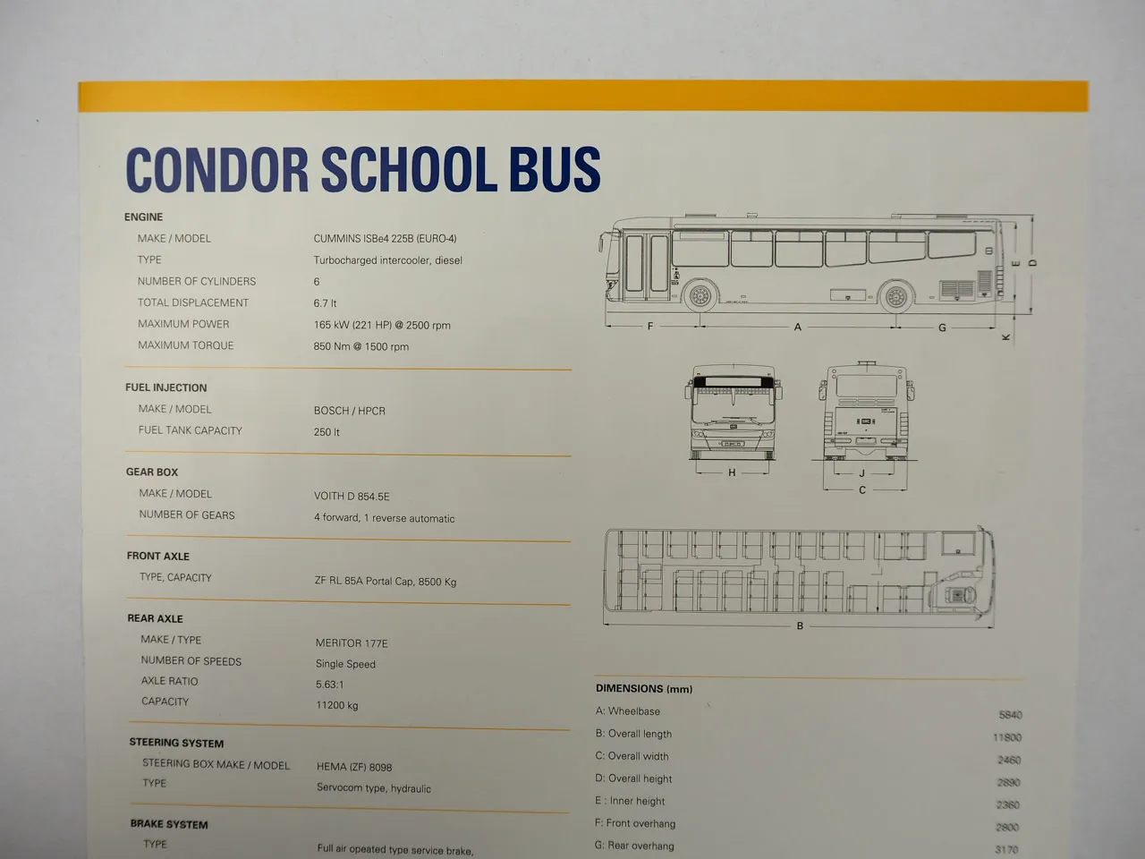BMC Hawk Falcon Condor Alyos Citybus Schoolbus 5x Prospekt Brochure 2004/08