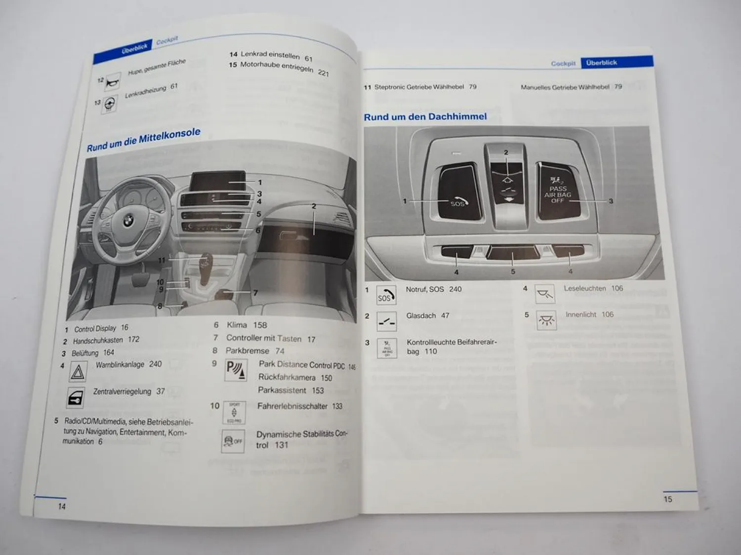 BMW 1er F20 F21 116i-125i M140i 114d-125d Betriebsanleitung Bordbuch 10/2016