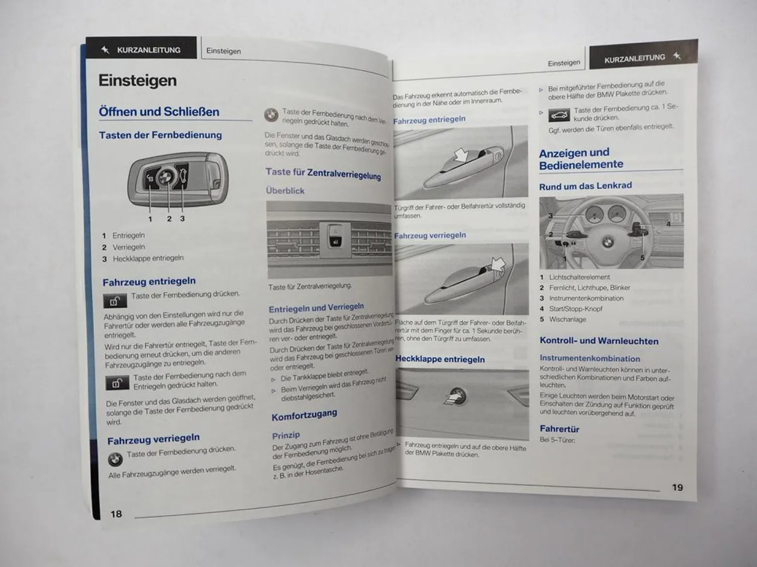 BMW 1er F40 116i -125i M140i 114d-125d Betriebsanleitung 2/2019 Bordbuch deutsch