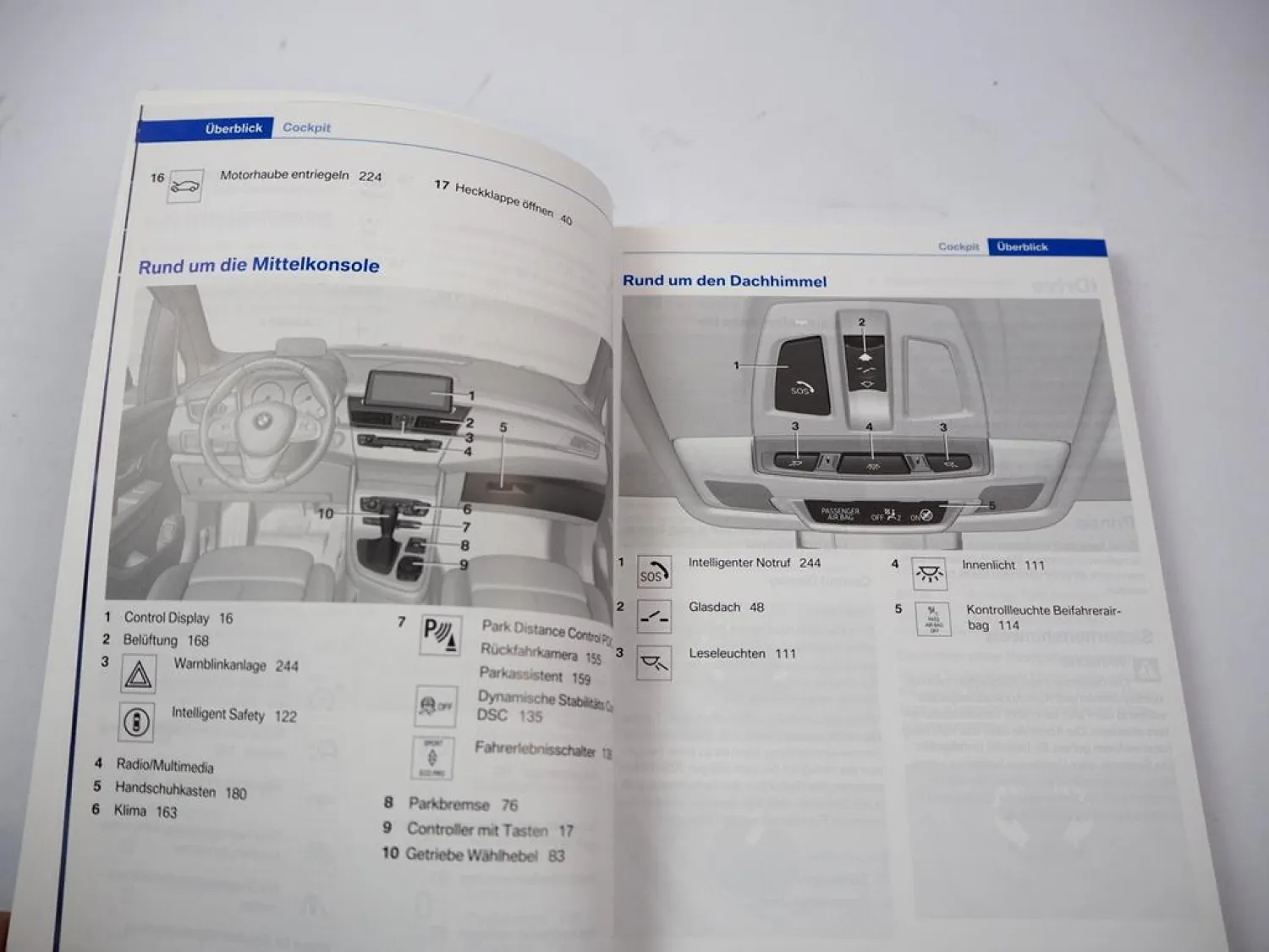 BMW 2er Active Tourer F45 Betriebsanleitung Bedienungsanleitung 6/2016 Bordbuch