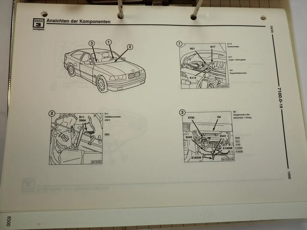 BMW 316i 318ti 318 tds E36/5 compact MJ 1996 Elektrische Schaltpläne Elektrik