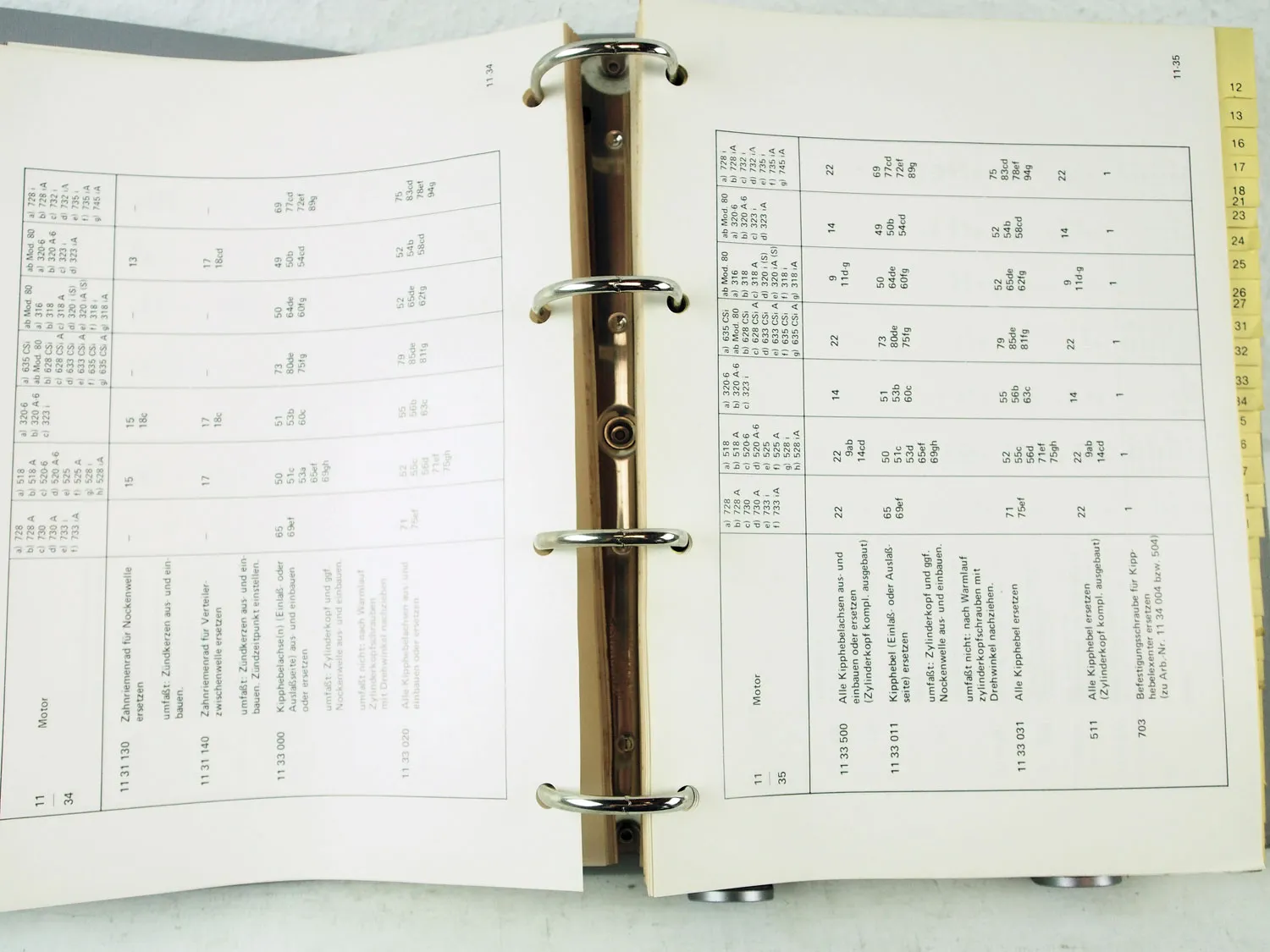 BMW 3er 5er 7er Arbeitswerte ab 1977 Werkstatthandbuch 1980