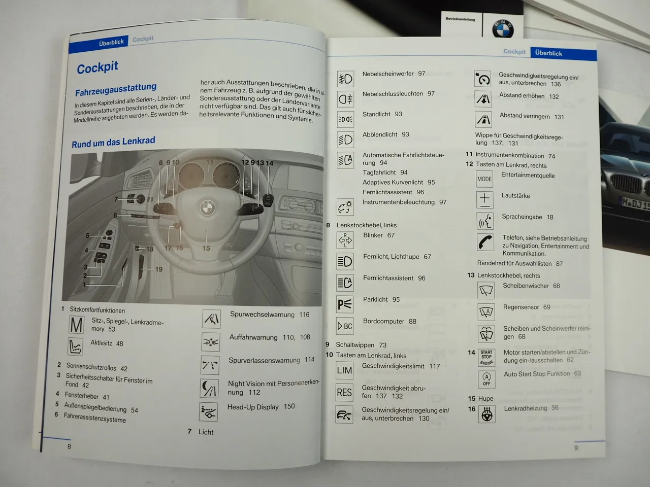 BMW 5er Touring F11 Betriebsanleitung Bedienungsanleitung Bordmappe 2012