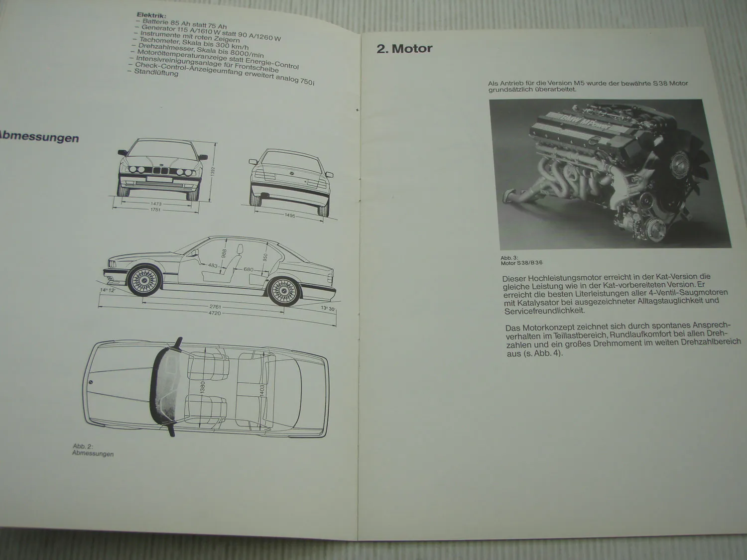 BMW M5 315 PS S38 E34 Sport Einführung Kundendienstschule 1989