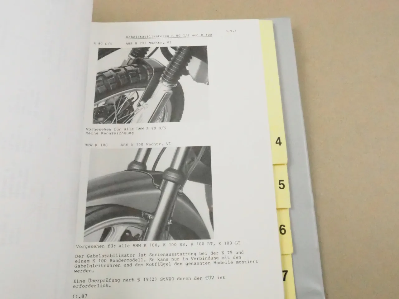 BMW Motorrad TÜV Freigaben Umrüstungen Unbedenklichkeitsbescheinigungen