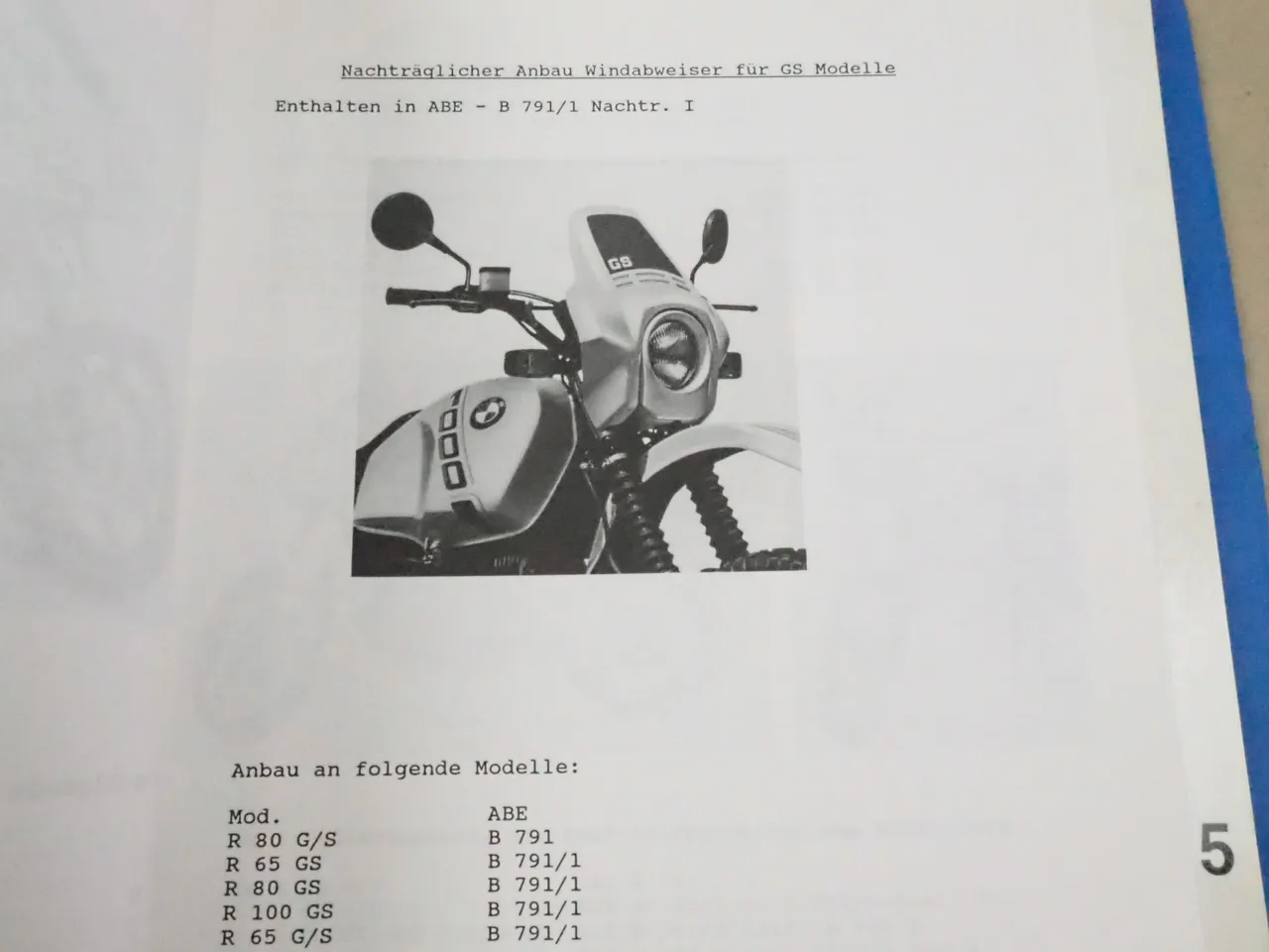 BMW R 50 - 100 K 75 100 TÜV Umrüstung Umrüstmöglichkeiten Freigaben 1992