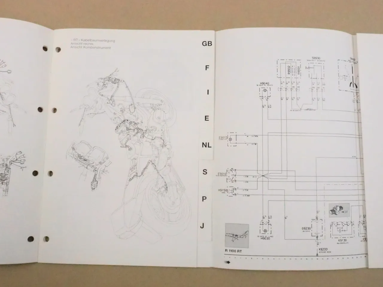 BMW R1100RT ab 95 Elektrische Schaltpläne Stromlaufpläne