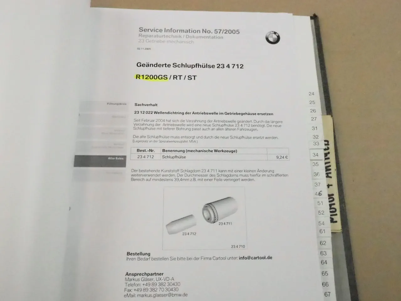 BMW R1200 GS Technik im Detail Service Information Werkstatthandbuch 2004