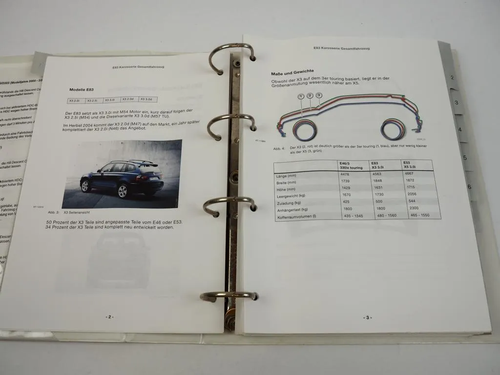 BMW X3 E83 Seminar Service Training Werkstatthandbuch ab 2003