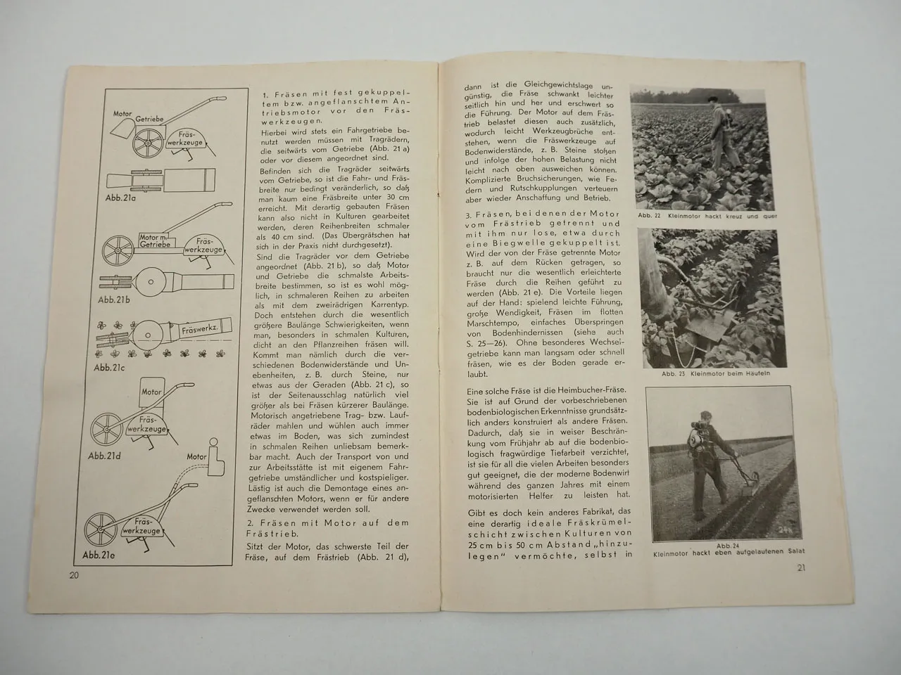 Bodenbearbeitung mit Kleinmotoren Hans Koch 1937