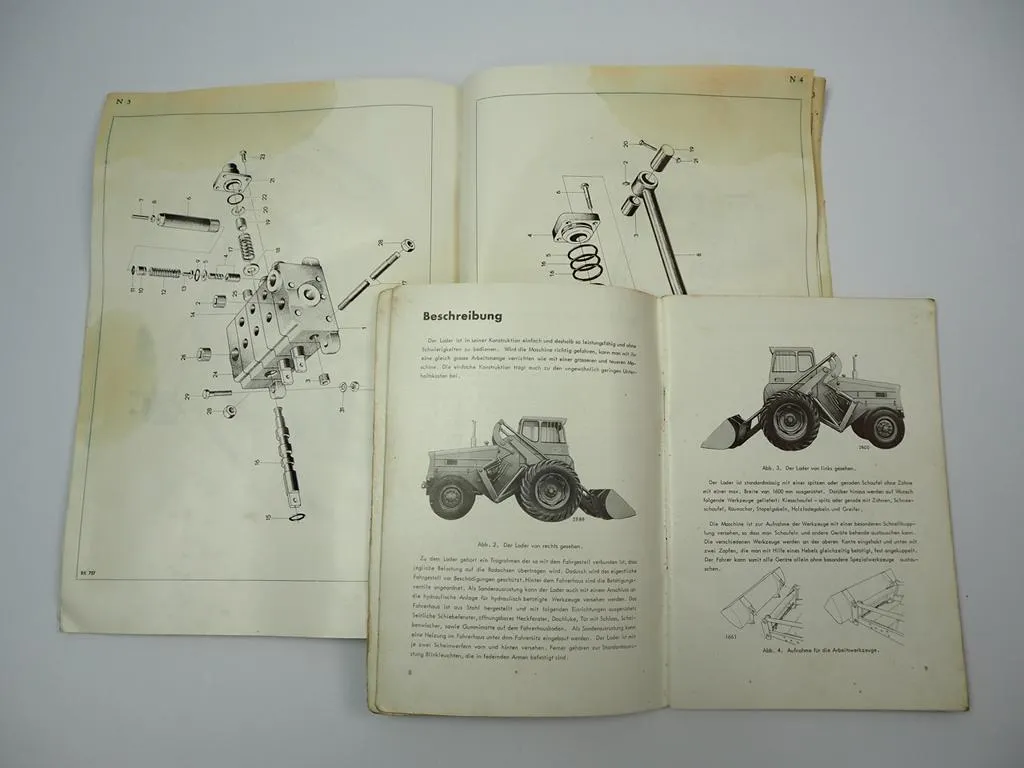 Bolinder Munktell LM218 Radlader Betriebsanleitung Ersatzteilliste Parts List 1962