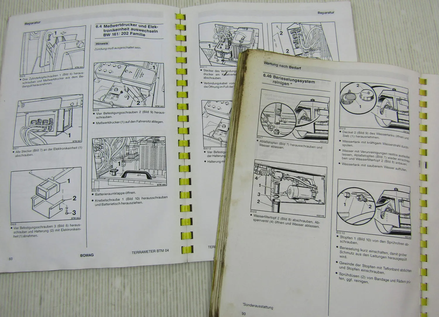 Bomag BW213 D-2 PD-2 AD-2 Betriebsanleitung Wartung 1992 + Terrameter BTM04