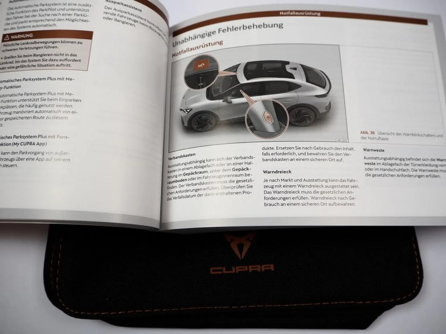 Bordmappe Cupra TAVASCAN Betriebsanleitung 11/2024 Readme Leame Les Dette Czytaj