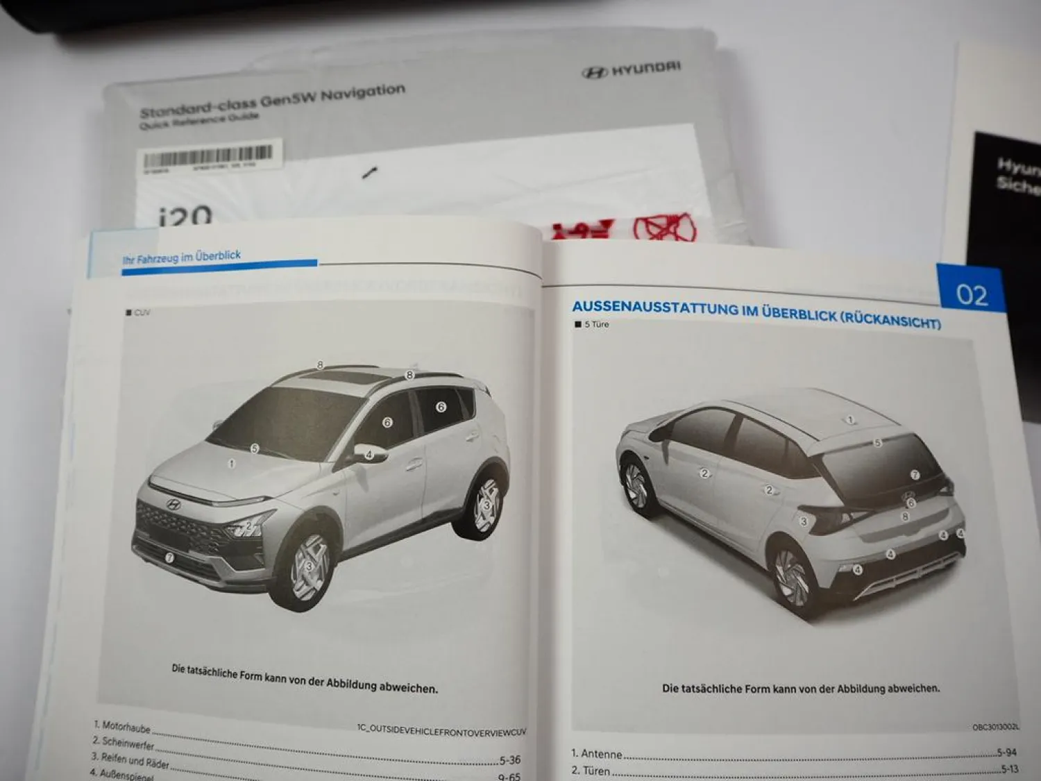 Bordmappe Hyundai i20 Bayon BC3 Betriebsanleitung 2025 Handbuch Bordbuch Deutsch