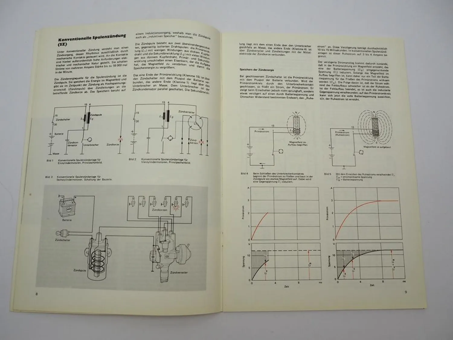 Bosch Technische Unterrichtung Batteriezündung in KFZ 1972 Schulungshandbuch