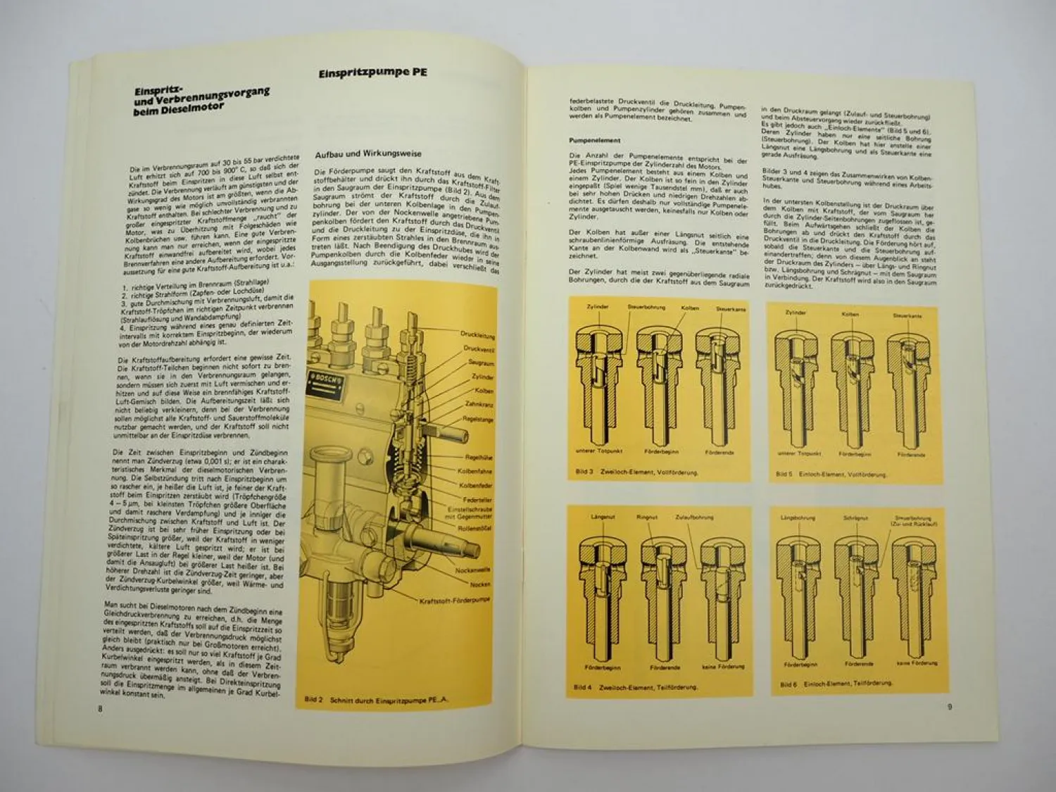 Bosch Technische Unterrichtung Diesel Einspritzausrüstung Teil 1 1973