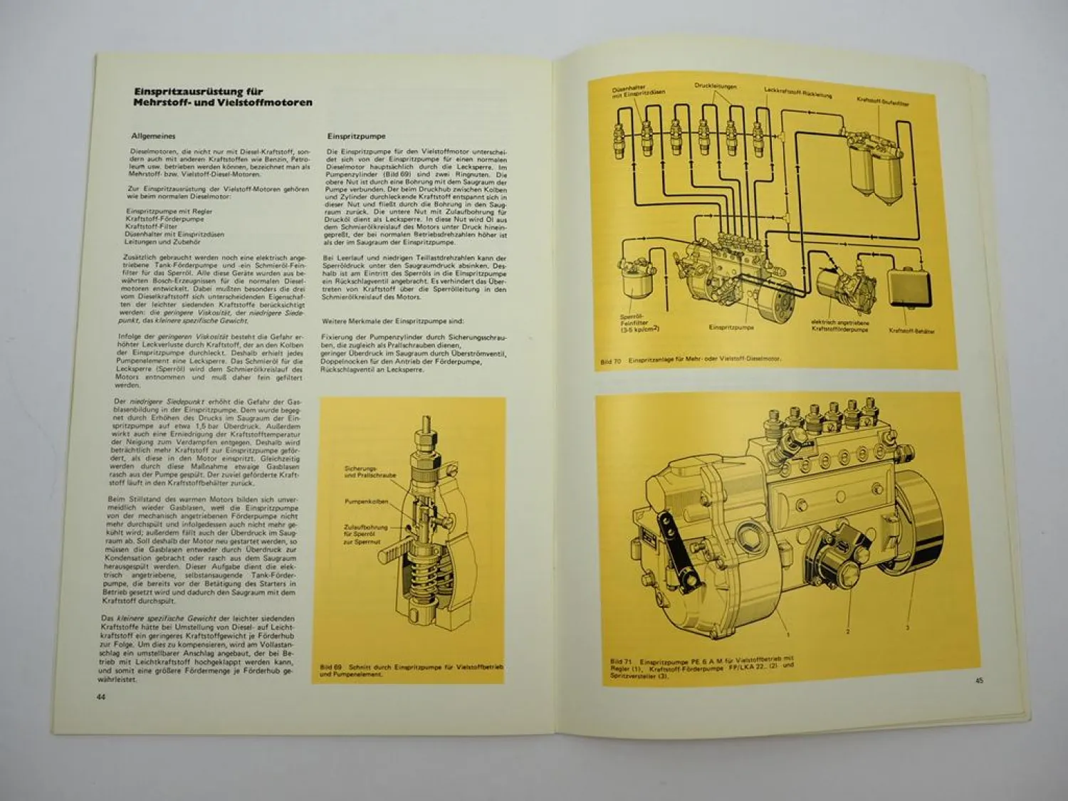Bosch Technische Unterrichtung Diesel Einspritzausrüstung Teil 1 1973