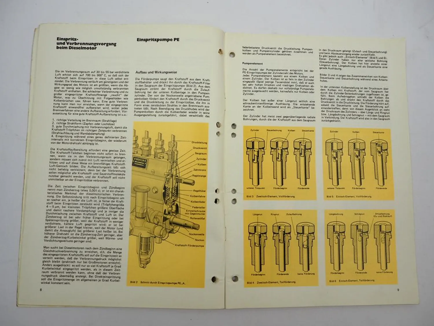 Bosch Technische Unterrichtung Diesel Einspritzausrüstung Teil 1 + 2 1973/75
