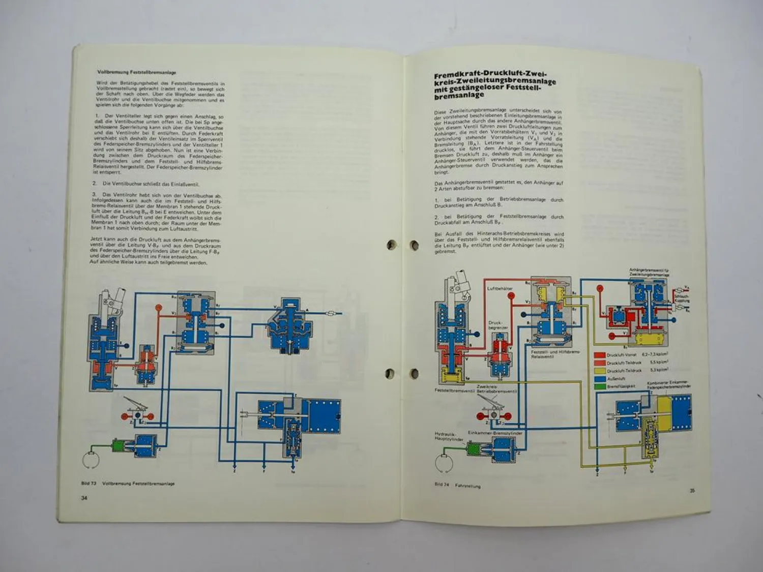 Bosch Technische Unterrichtung Fremdkraft Druckluftbremsanlagen 1971