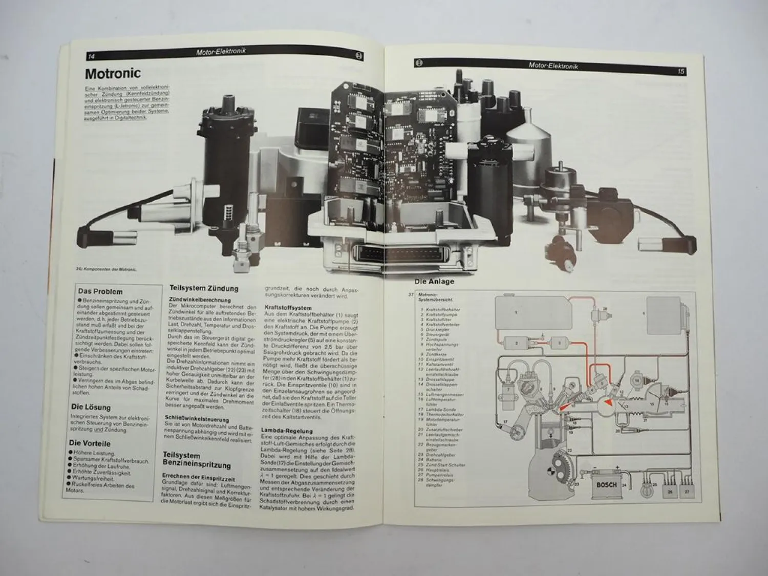 Bosch Technische Unterrichtung Motor Elektronik Motronic Jetronic Steuerung 1983
