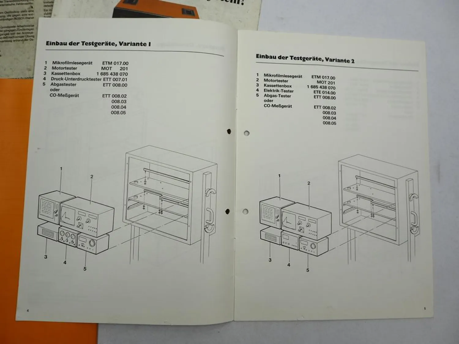Bosch Zündungsoszilloskop MOT400 Gerätewagen Betriebsanleitung Bedienung 1981/84