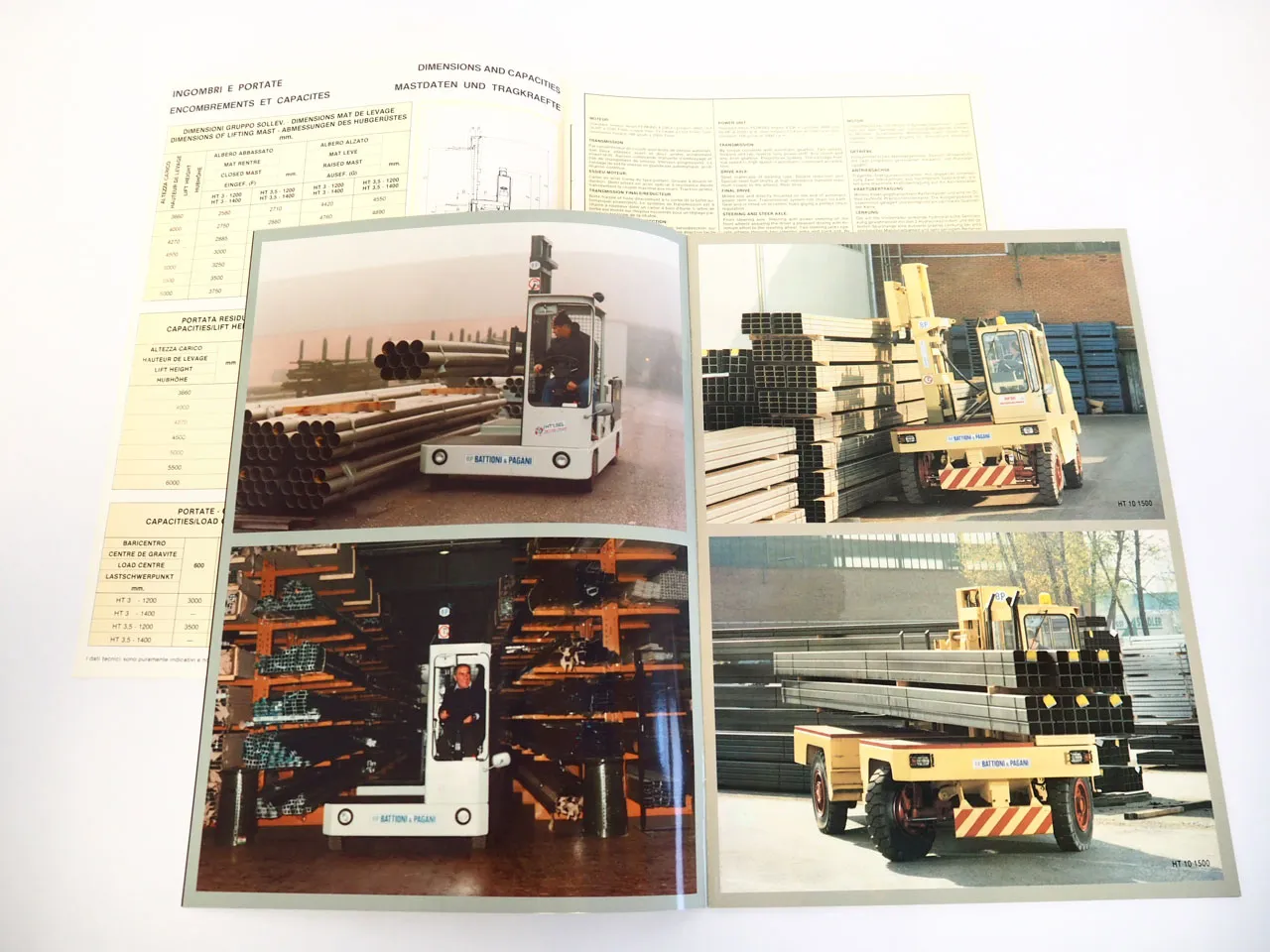 BP Battioni e Pagani HT Seitenstapler 2x Prospekt 1990er Jahre