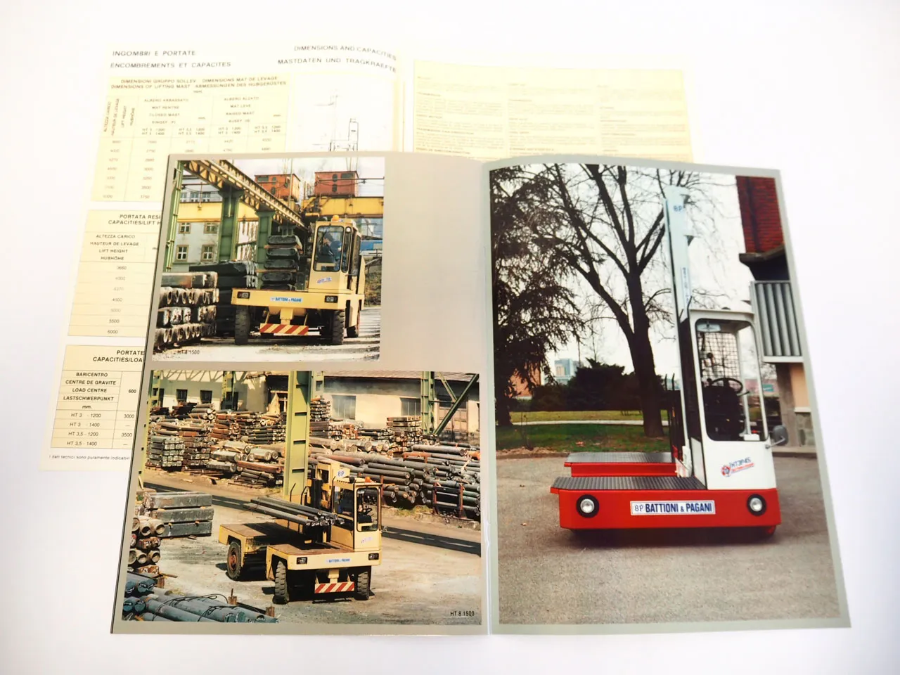 BP Battioni e Pagani HT Seitenstapler 2x Prospekt 1990er Jahre