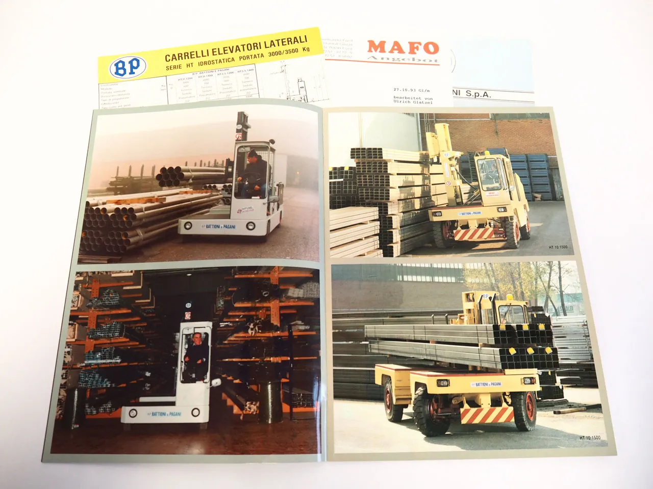 BP Battioni e Pagani HT Seitenstapler 3x Prospekt ca. 1993