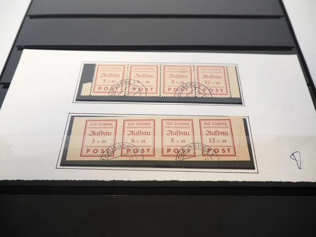 Briefmarken Aufbaumarken Stadt Strausberg Brandenburg ca. 1946
