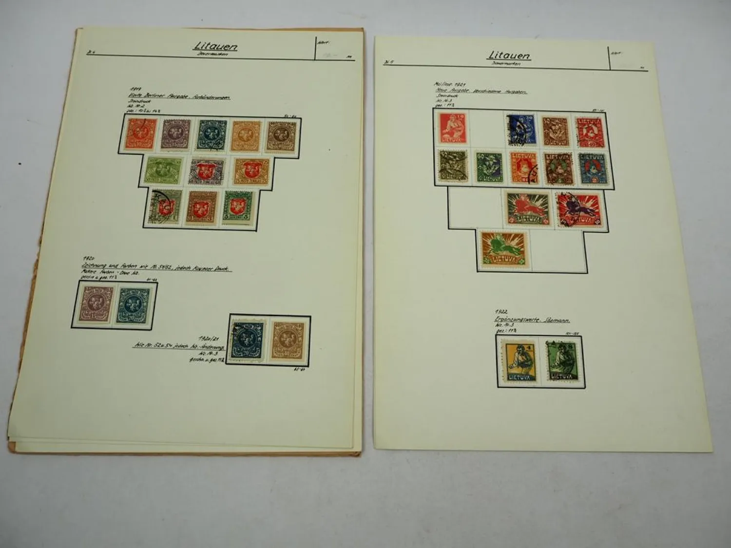 Briefmarken mit Falz Litauen Srodkowa Litwa Lietuva 1920/30er Jahre
