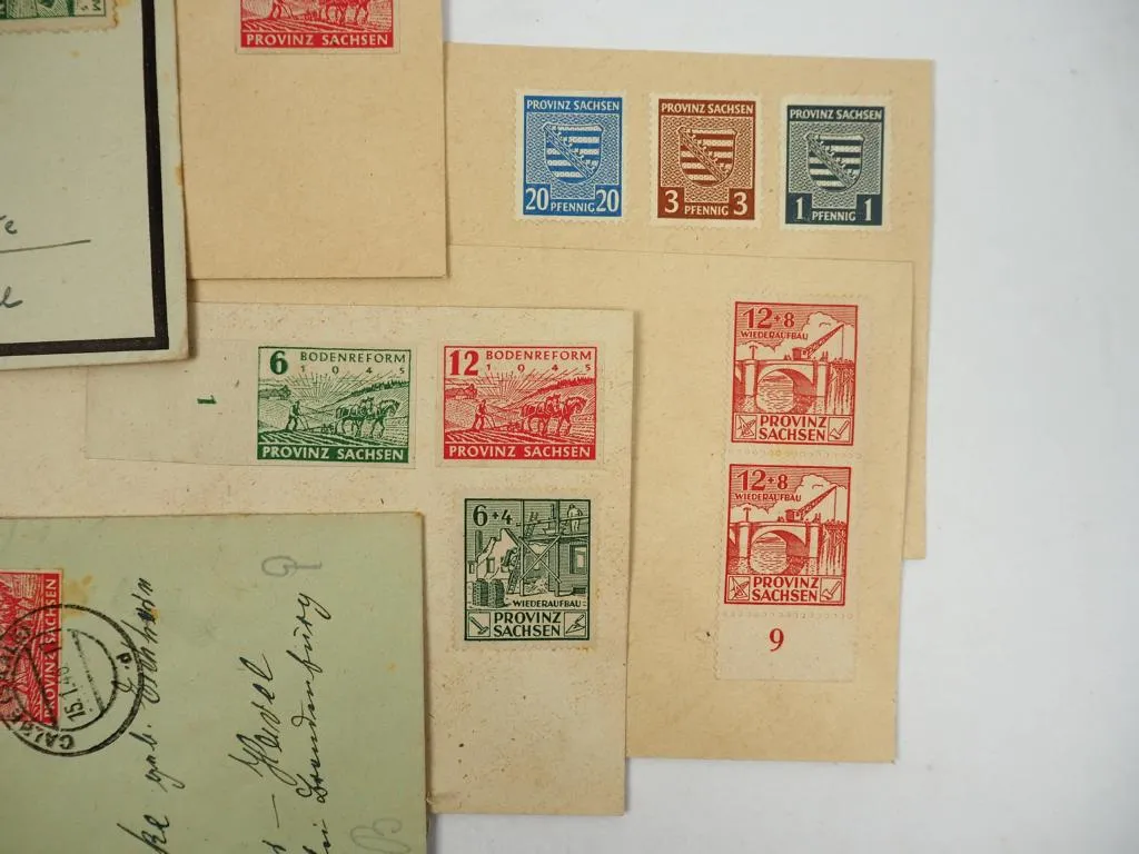 Briefmarken Provinz Sachsen Bodenreform 1945