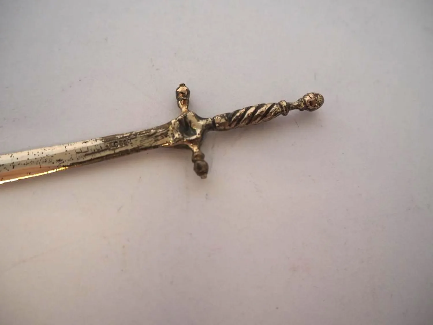 Brieföffner Silber 800 15 x 2,5 cm 16 Gramm in Form eines Schwert Stempel AS800