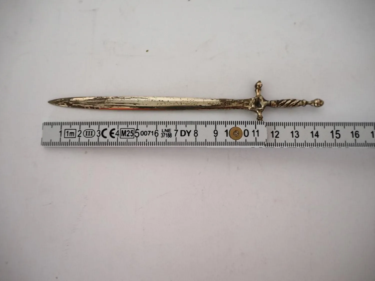 Brieföffner Silber 800 15 x 2,5 cm 16 Gramm in Form eines Schwert Stempel AS800
