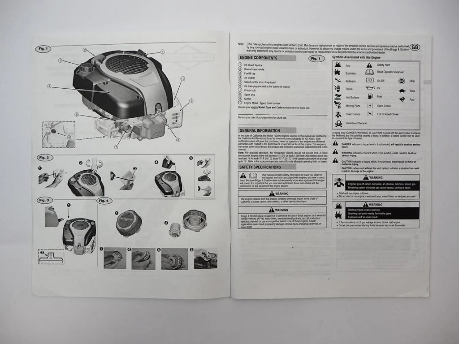 Briggs & Stratton 100000 DOV Series 700 Extended Life Motor Betriebsanleitung