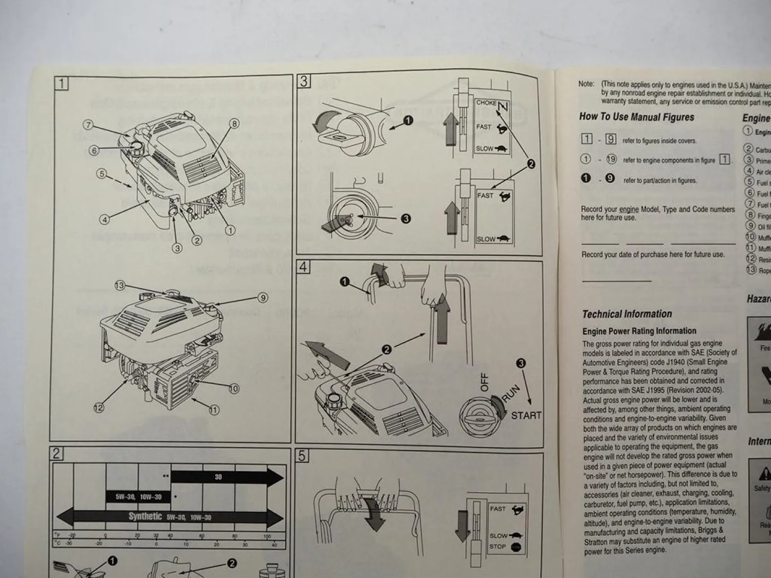 Briggs & Stratton 120000 Quantum 600 625 650 675 Betriebsanleitung Operating 06