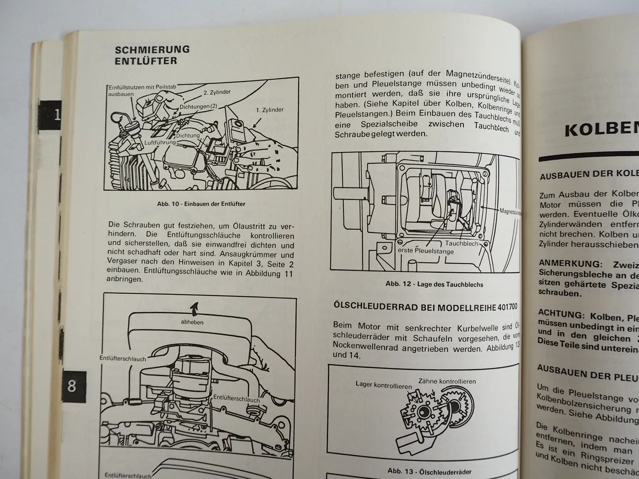 Briggs & Stratton 2 Zylinder Motor Reparaturhandbuch 1978