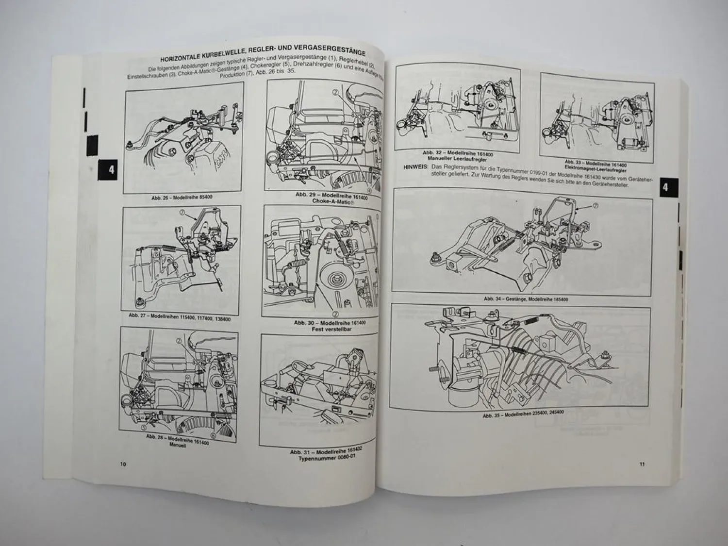 Briggs & Stratton Viertakt Einzylinder OHV Motoren Werkstatthandbuch 2002