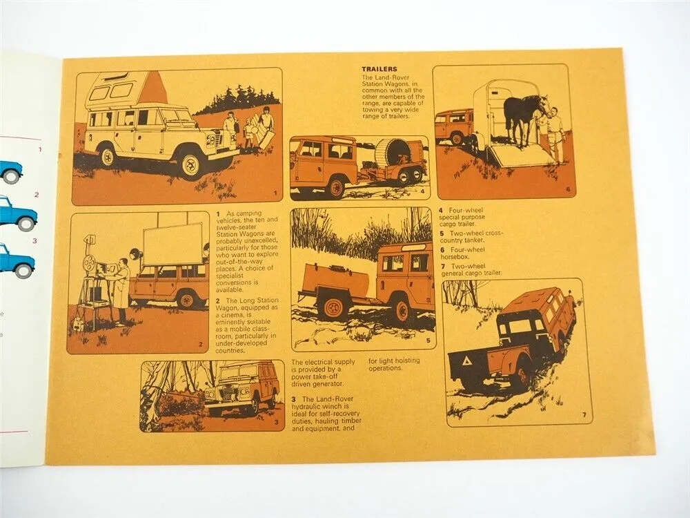 British Leyland Land Rover Serie III 88 109 Station Wagon Prospekt Brochure 1974