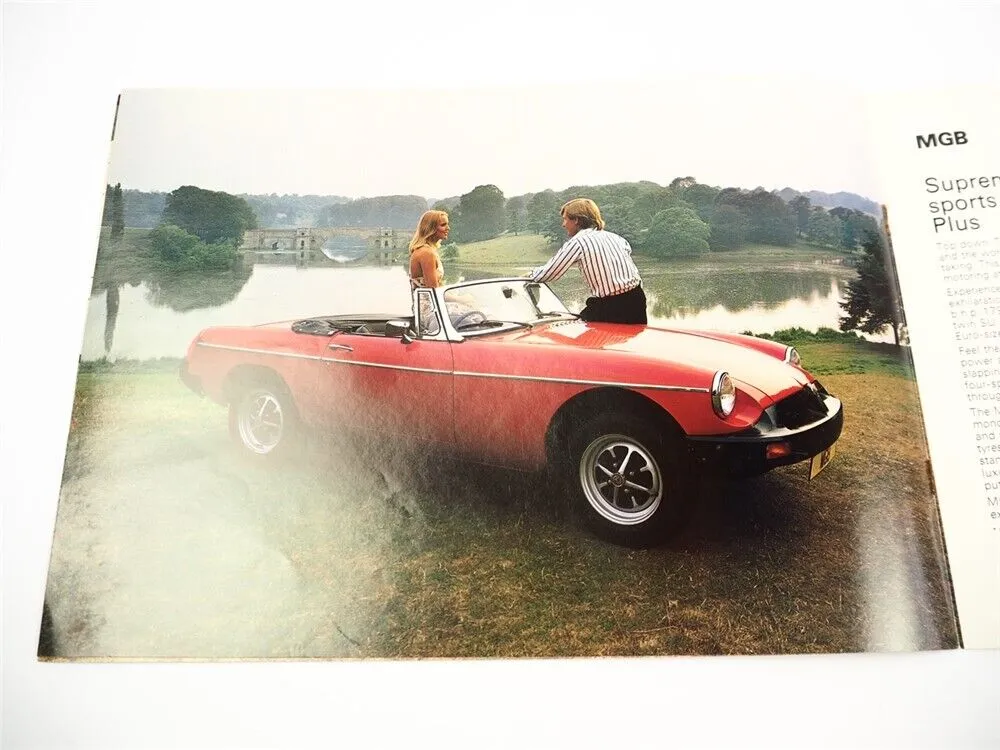 British Leyland UK Cars MG Midget MGB GT V8 Prospekt Brochure 1970er Jahre