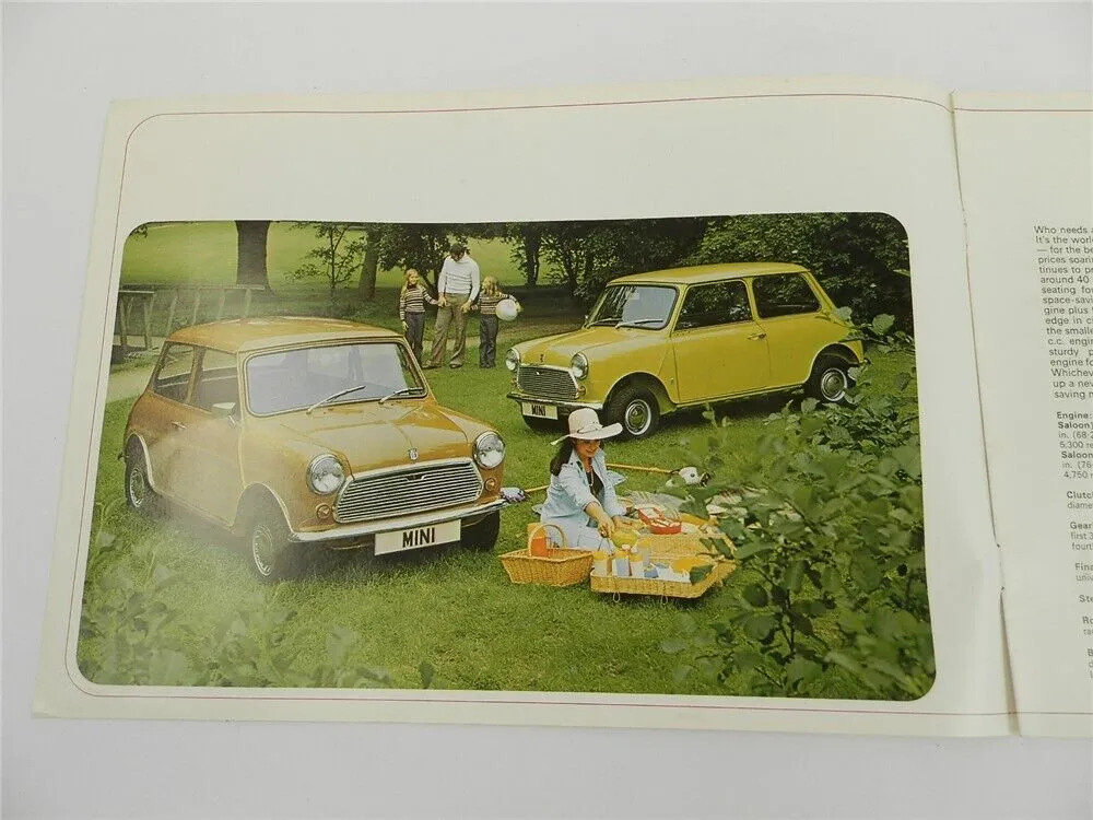 British Leyland UK Cars Morris Mini Marina 1800 2200 Prospekt Brochure 1974
