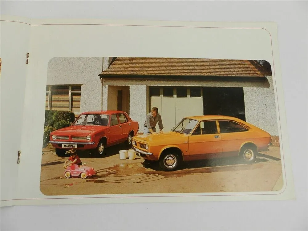British Leyland UK Cars Morris Mini Marina 1800 2200 Prospekt Brochure 1974