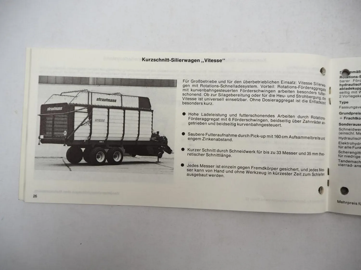 BSL Strautmann Preisliste 1989 Streublitz Kippanhänger Ladeblitz Hydrofox