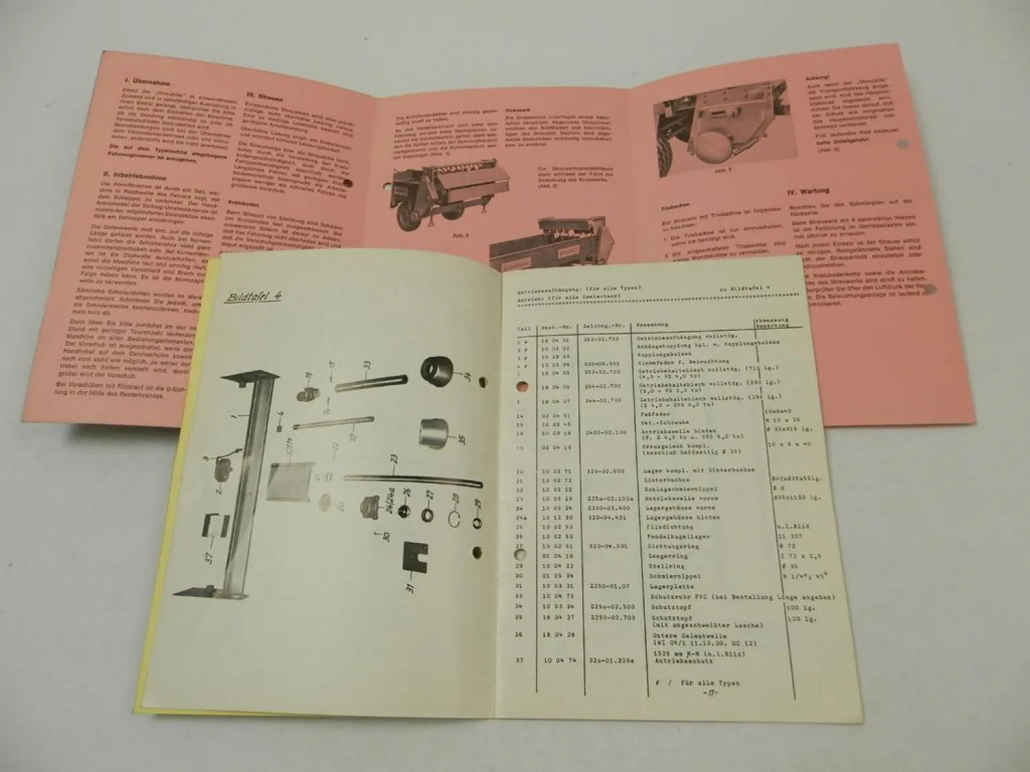 BSL Strautmann Streublitz BE Stalldungstreuer Betriebsanleitung Ersatzteilliste
